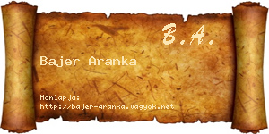 Bajer Aranka névjegykártya